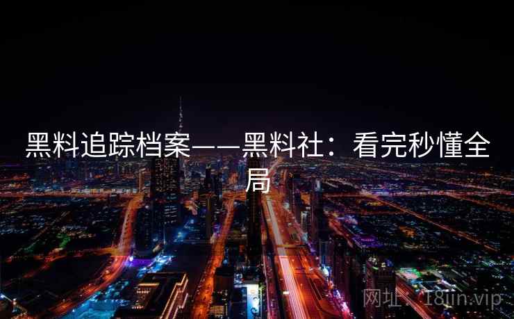 黑料追踪档案——黑料社：看完秒懂全局  第2张