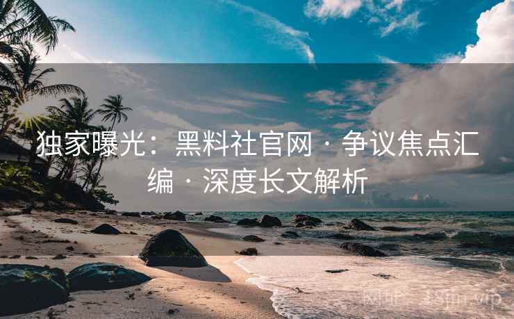 独家曝光：黑料社官网 · 争议焦点汇编 深度长文解析  第2张